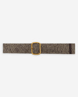 Ceinture tissée boucle carrée dorée chocolat Popcorn
