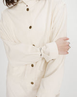 Boxy long-sleeve denim jacket ecru Vinnie