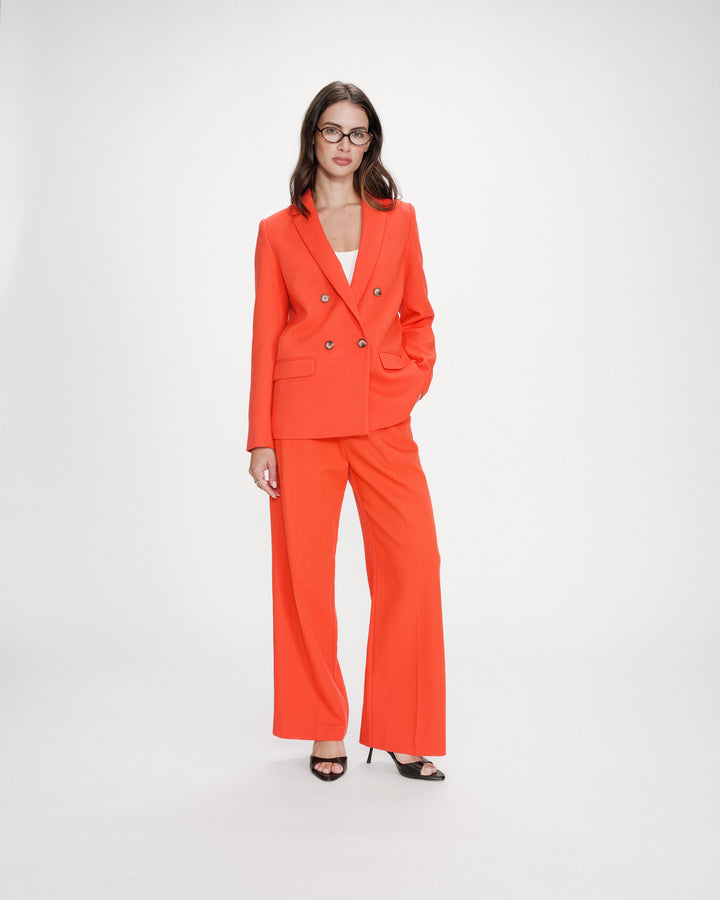 Double-breasted tailored blazer sanguine Parfaite