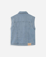 Veste sans manches en jean oversize skyblue Vallonia
