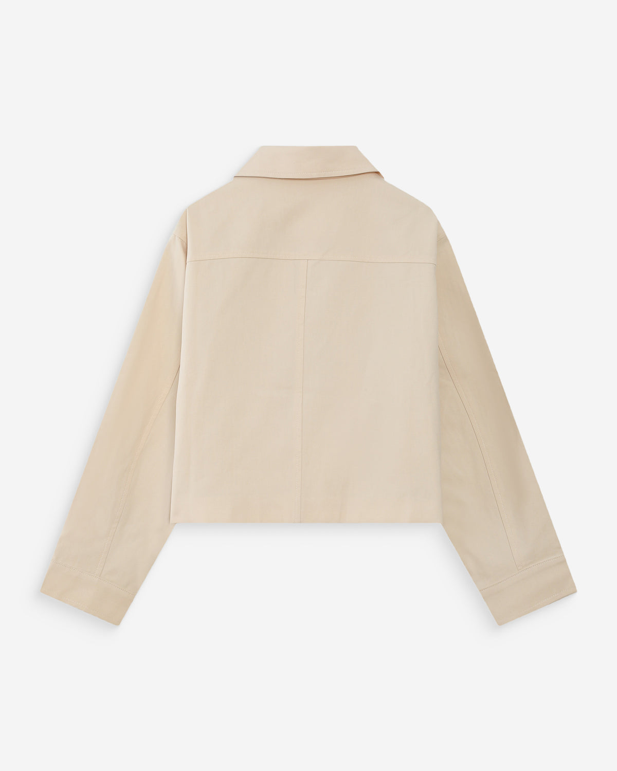 Veste courte en coton boutonnée à poches ecru Veronica