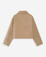 Veste courte en coton boutonnée à poches sable Veronica