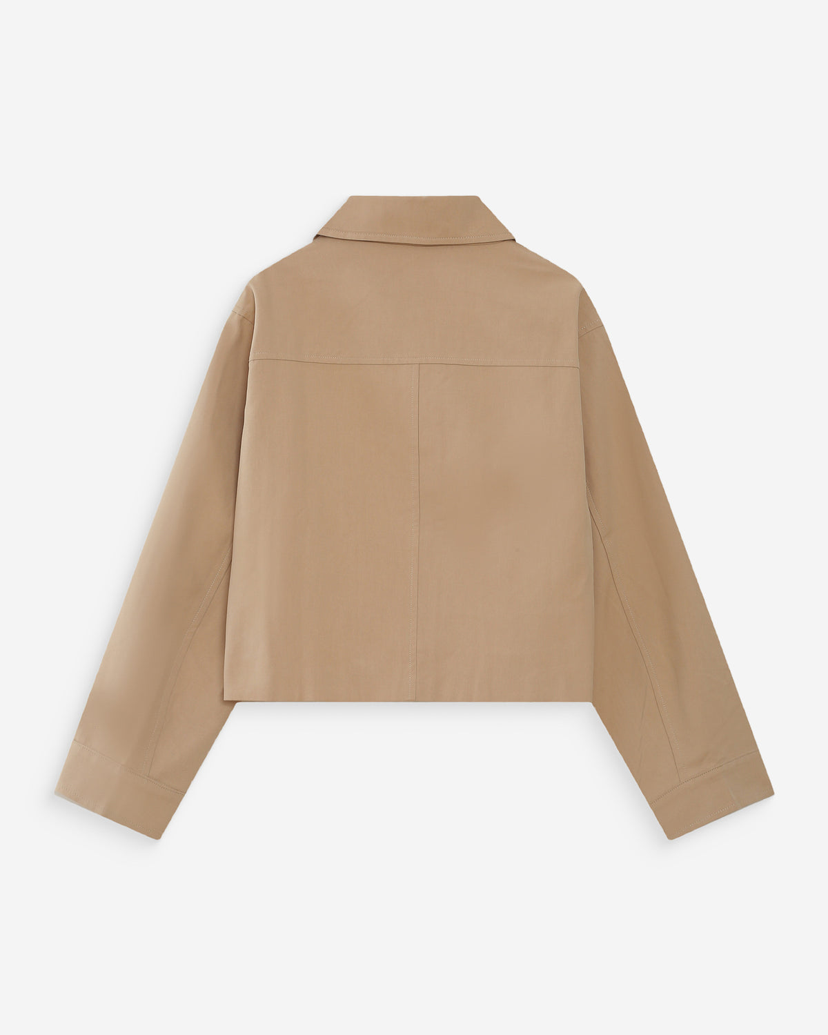 Veste courte en coton boutonnée à poches sable Veronica