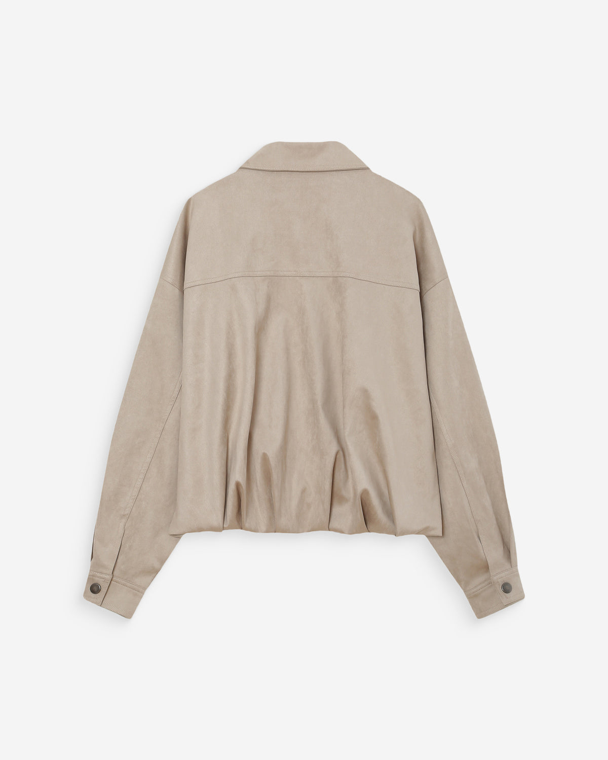 Veste bomber en suédine ourlet ballon grege Verve