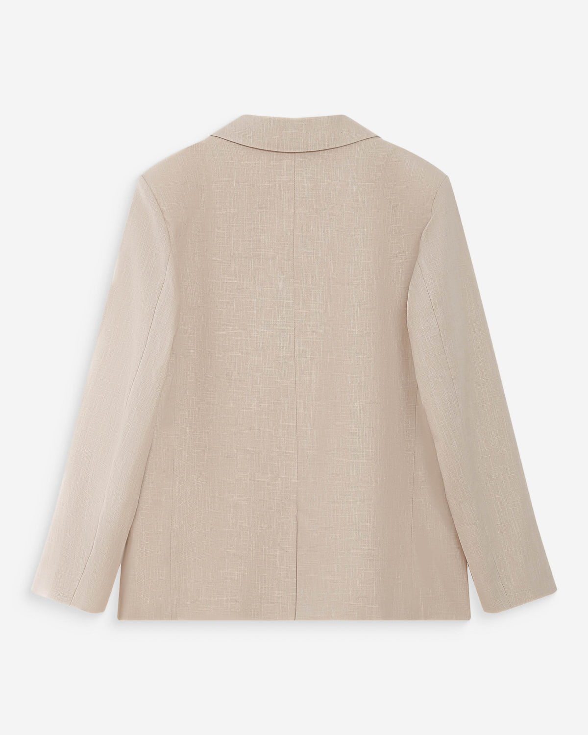 Blazer droit en lin et coton boutonné sable Velize