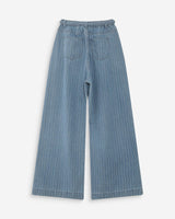 Oversized jeans with mid-rise waist stripedblue Pompon