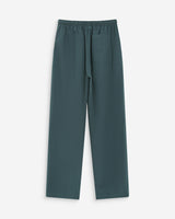 Pantalon droit en coton taille ajustable à cordon emeraude Rhode