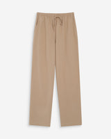 Pantalon droit en coton taille ajustable à cordon sable Rhode
