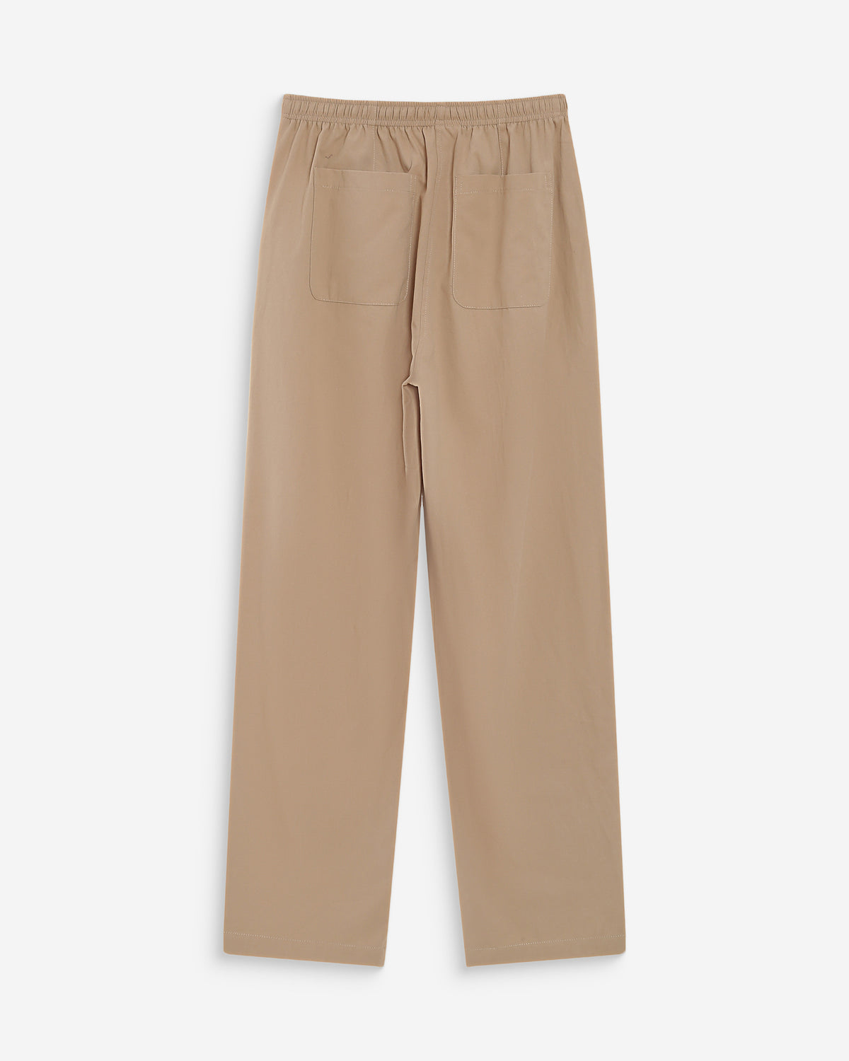 Pantalon droit en coton taille ajustable à cordon sable Rhode