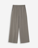 Wide-leg fluid pants mid-rise waist kaki Noblesse