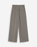 Wide-leg fluid pants mid-rise waist kaki Noblesse