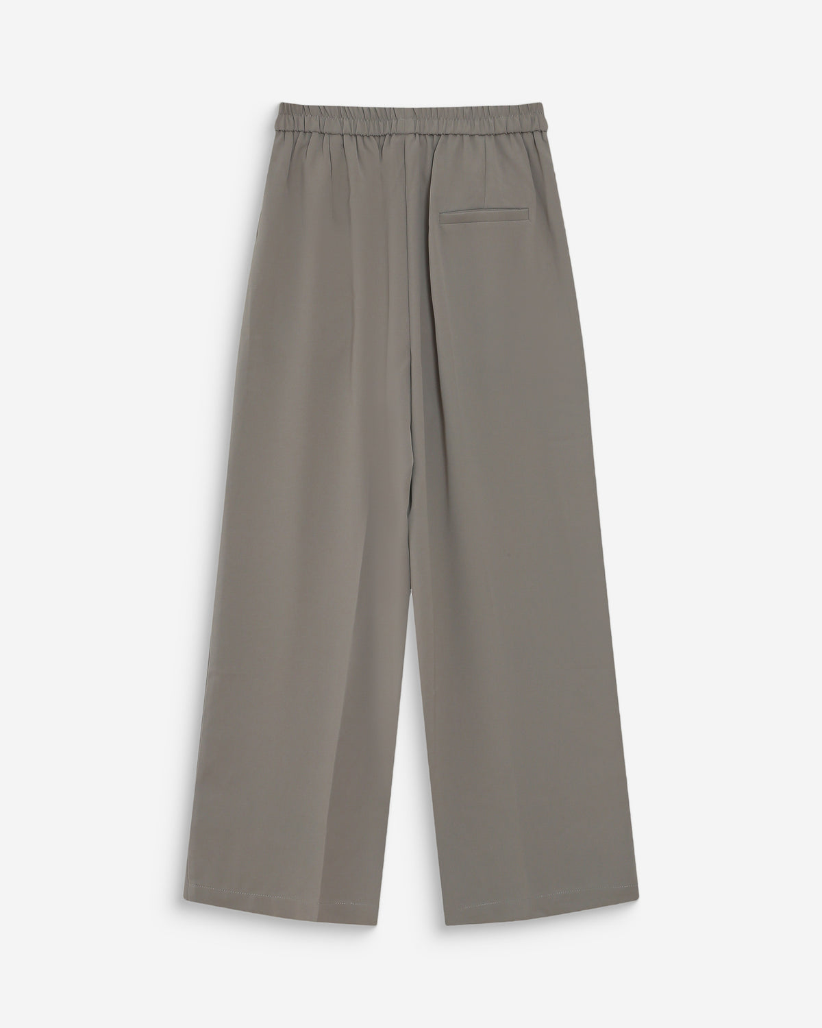 Wide-leg fluid pants mid-rise waist kaki Noblesse
