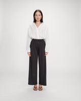 Wide-leg modal pants carbone Pax