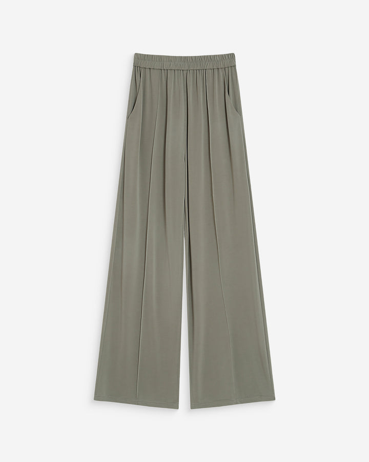 Wide-leg modal pants kaki Pax