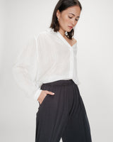 Wide-leg modal pants marine Pax