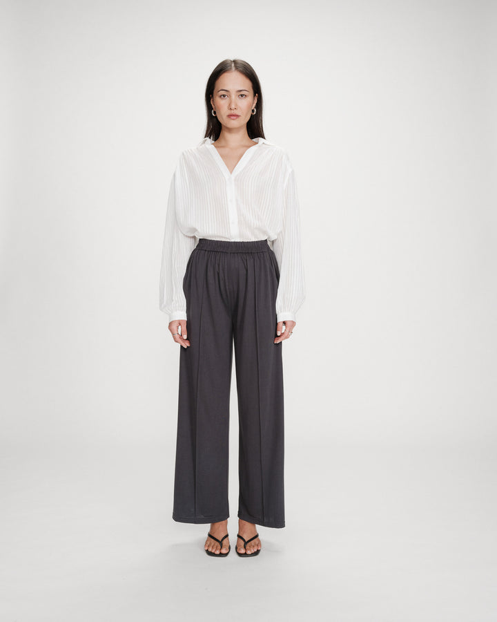 Wide-leg modal pants marine Pax