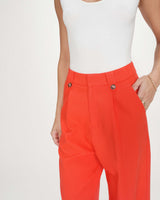 Pantalón sastre recto con pliegues sanguine Pierre