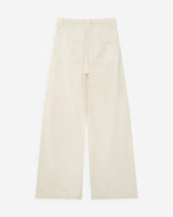 Jean large taille haute ceinture tressée ecru Jaden
