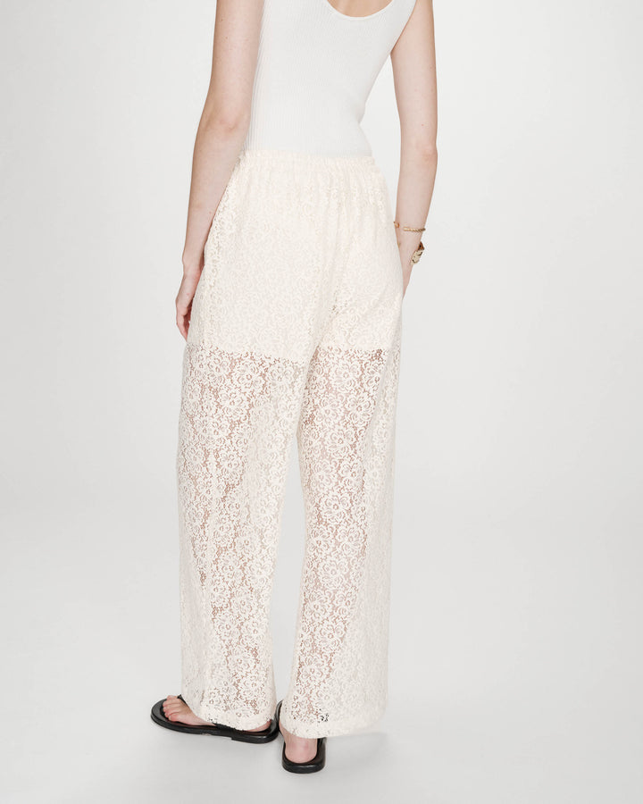 Loose lace pants ecru Vincent