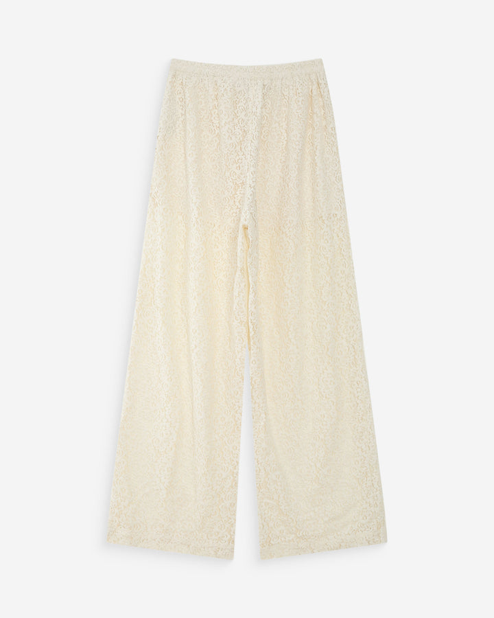 Loose lace pants ecru Vincent