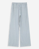 Pantalon à rayures large taille réglable à cordon bleuet Volute