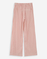 Pantalon à rayures large taille réglable à cordon corail Volute