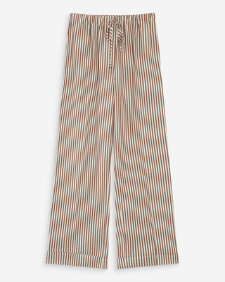 Pantalon à rayures large taille réglable à cordon mocha Volute