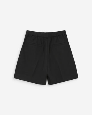 Short droit à plis taille mi-haute noir Vite
