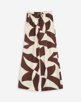Wide-leg pants with graphic print chocolat Veni