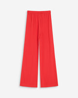 Pantalon large en lin taille haute sanguine Raven