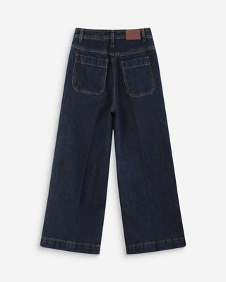Jean loose 7/8e taille haute poches plaquées darkblue Joe