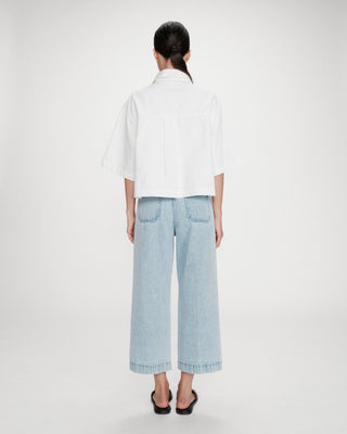 Jean loose 7/8e taille haute poches plaquées skyblue Joe