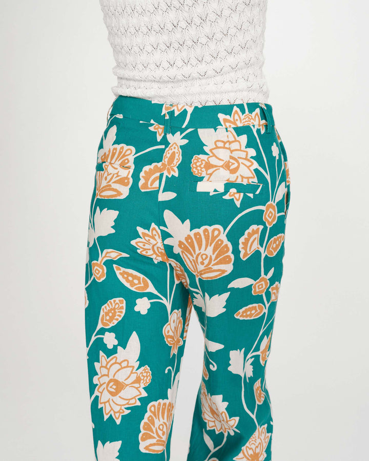 Pantalón de flores vert Varino