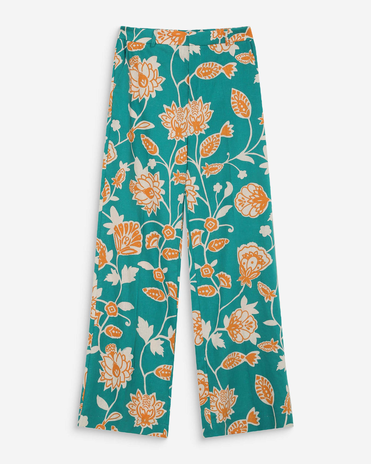 Pantalón de flores vert Varino