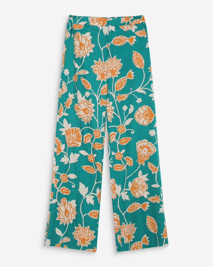 Pantalón de flores vert Varino