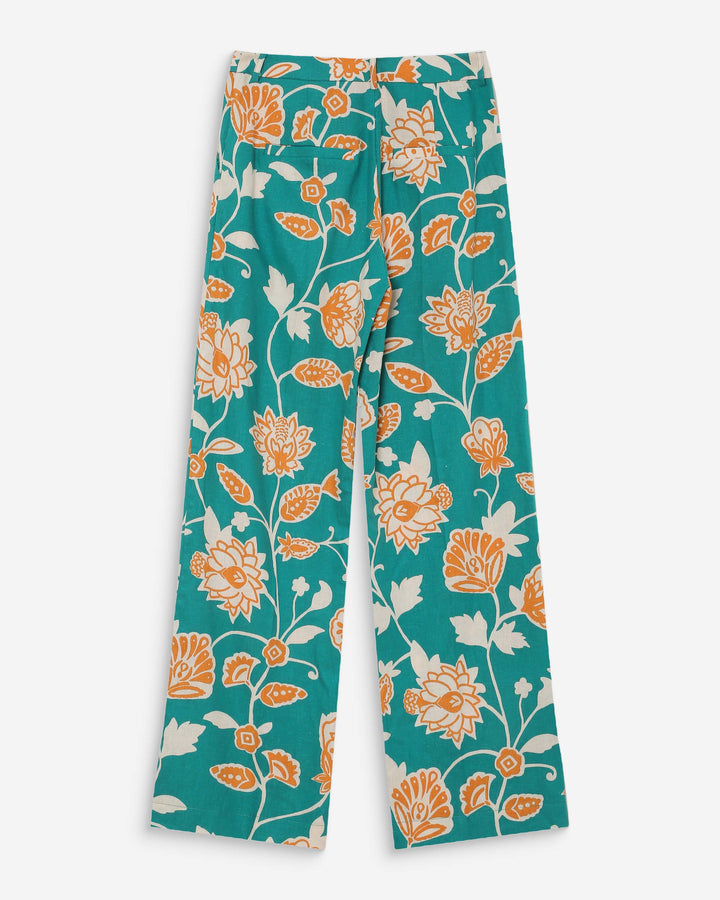 Pantalón de flores vert Varino