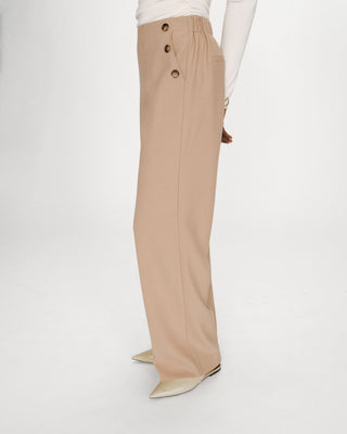 Pantalon tailleur droit poches italiennes camel Valigny