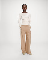 Pantalon tailleur droit poches italiennes camel Valigny