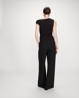 Pantalon tailleur droit poches italiennes noir Valigny