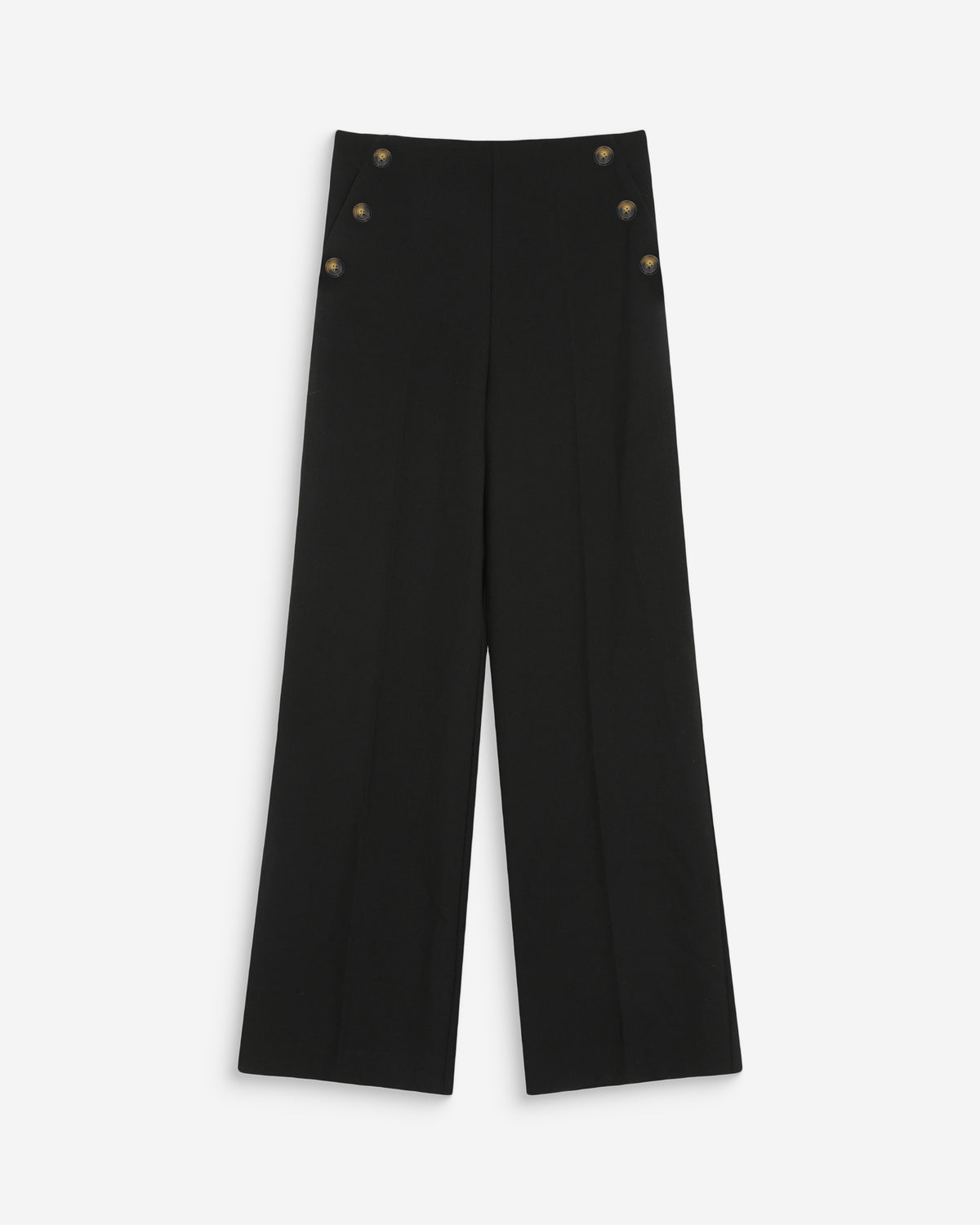 Pantalon tailleur droit poches italiennes noir Valigny
