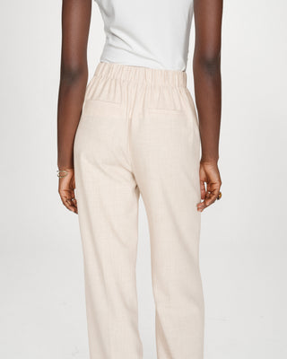 Pantalon tailleur droit poches italiennes sable Valigny