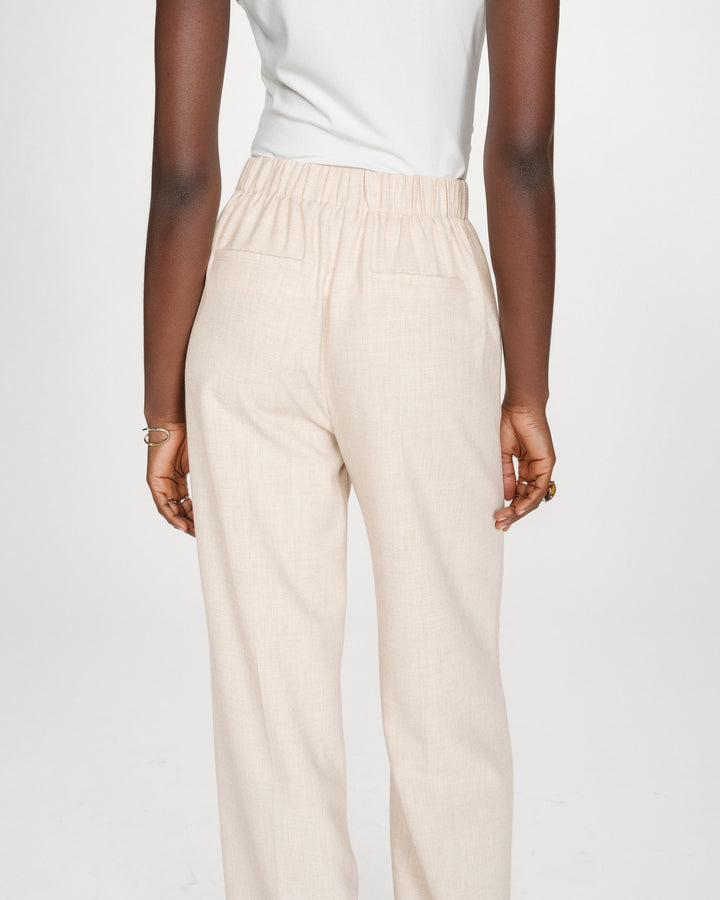 Pantalon tailleur droit poches italiennes sable Valigny