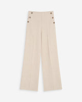 Pantalon tailleur droit poches italiennes sable Valigny