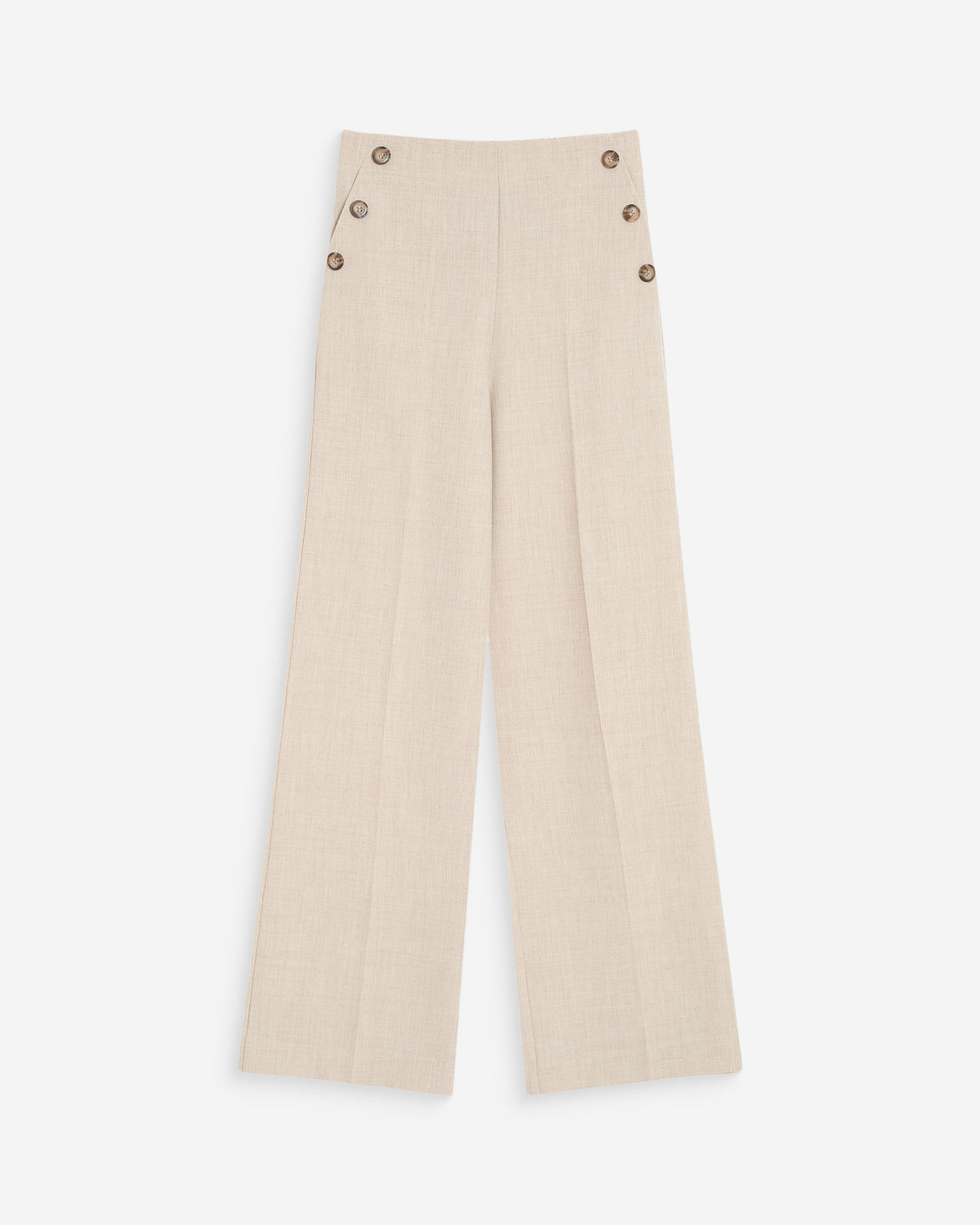 Pantalon tailleur droit poches italiennes sable Valigny