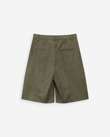 Straight suedette bermuda shorts kaki Vacanza