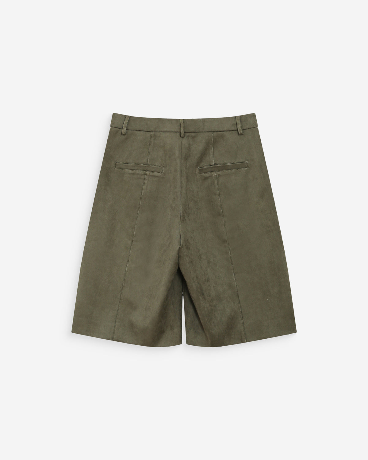 Straight suedette bermuda shorts kaki Vacanza