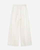 Jean baggy fluide taille mi-haute white Pompon