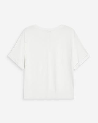 T-shirt oversize en modal col rond ivoire Parma