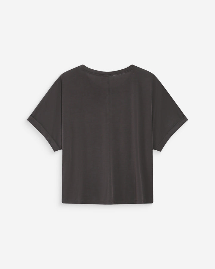 T-shirt oversize en modal col rond marine Parma