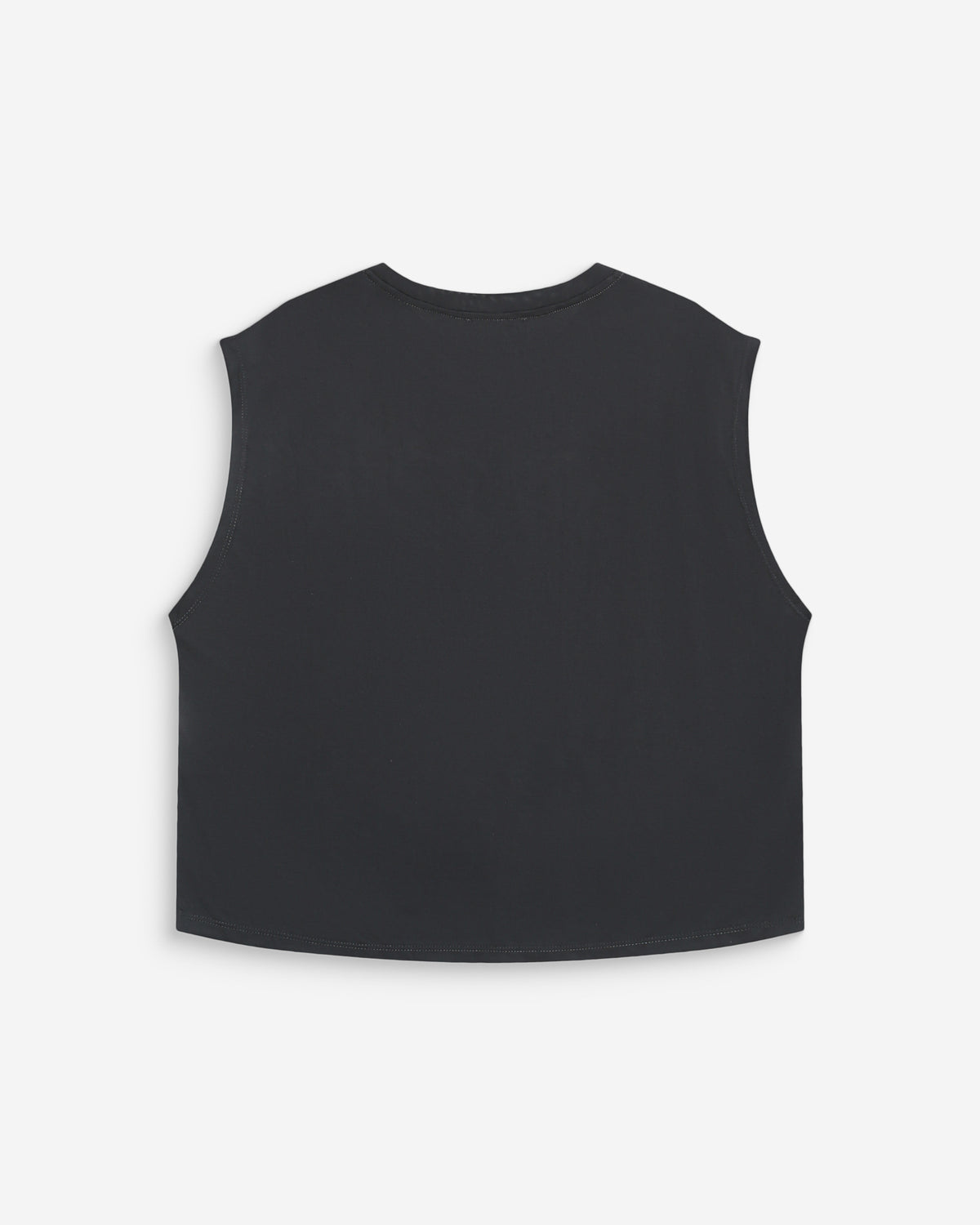 Sleeveless oversized modal T-shirt carbone Rimbaud